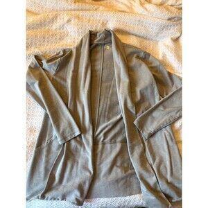 Xersion Studio Sweater Womens M Gray Open Front Cardigan Cotton Blend NWT